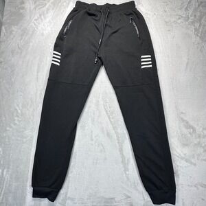 Top Fashion Jogger Pants Mens Size XL Black Drawstring Waist Tapered Leg Gym